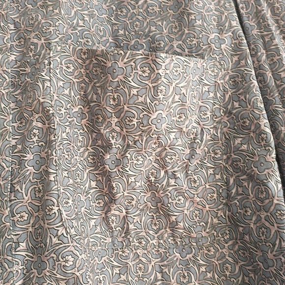 VTG Gitano Button Up Shirt Mens XL Purple Floral Casual Preppy Long Sleev Cotton - Picture 4 of 9